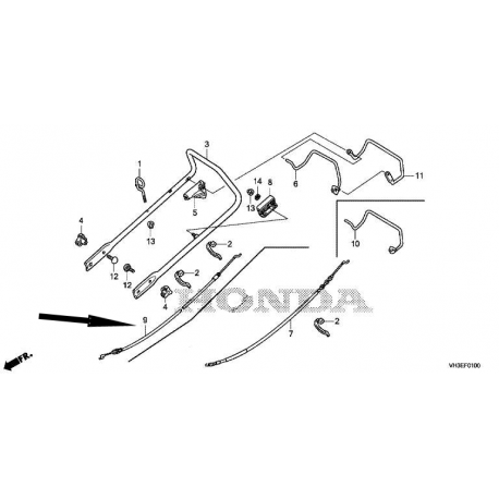 Câble de traction Honda IZY41 et 46 HRG416 et 466