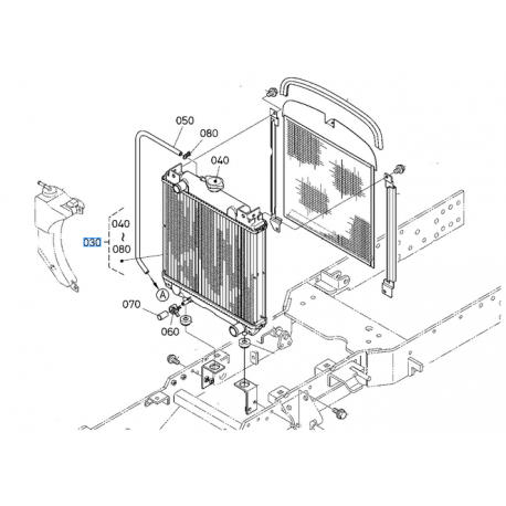 Radiateur K211085010 KUBOTA g21 gr2100 gr2120 gr2160 gr1600