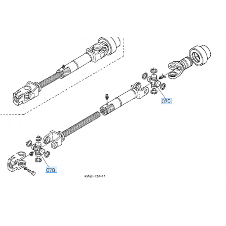 croisillon de cardan de plateau K565131180 KUBOTA 