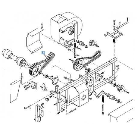 Courroie de turbine KUBOTA 0084810052 GCD450H GCD600BX