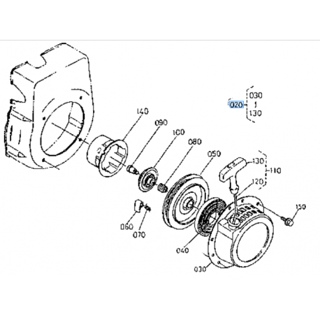 lanceur origine KUBOTA 1290261080 TF35