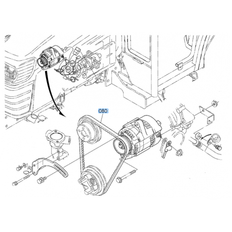 Courroie alternateur KUBOTA 1496297010