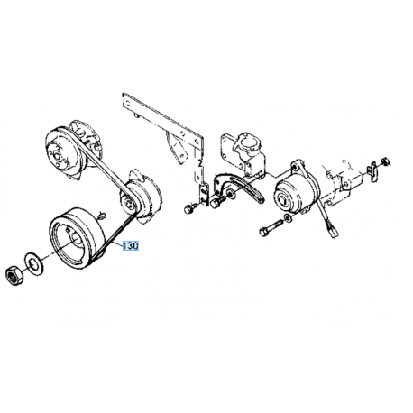 Courroie alternateur ventilateur KUBOTA 1553372530