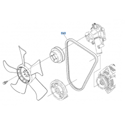 Courroie alternateur ventilateur KUBOTA 1G06297012