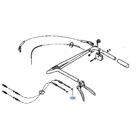 cable marche arrière origine KUBOTA 0010342210 TF20