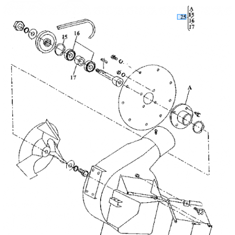 palier de turbine KUBOTA 0083500840 GCD420