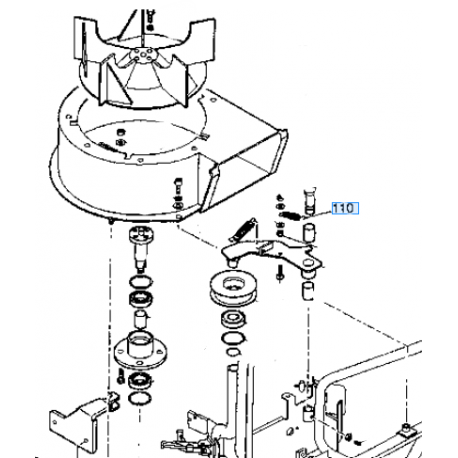 ressort tendeur de courroie de turbine KUBOTA 0084347120 GCD360