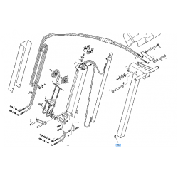 patin mobile, glissière KUBOTA 0084561574 GCD450H