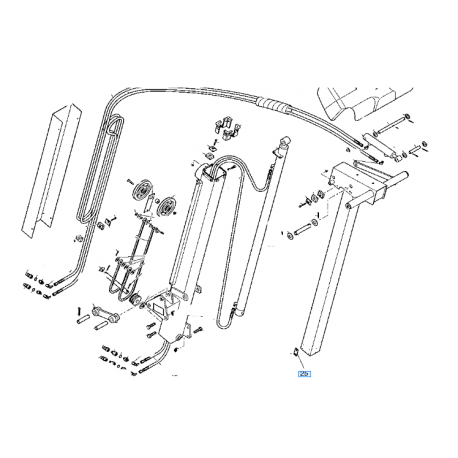 patin mobile, glissière KUBOTA 0084561574 GCD450H