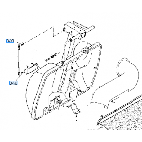 rotule de vérin gaz KUBOTA 0084592391 GCD450H GCD480H