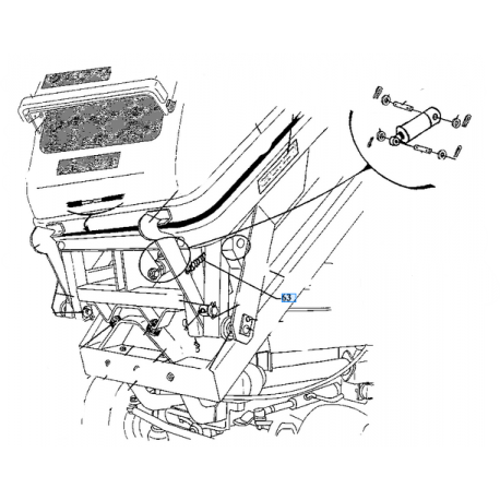 ressort de rappel KUBOTA 0084600630 GCD660f GCD680F