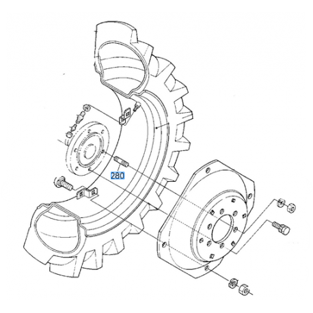 goujon de roue KUBOTA 0151751632 