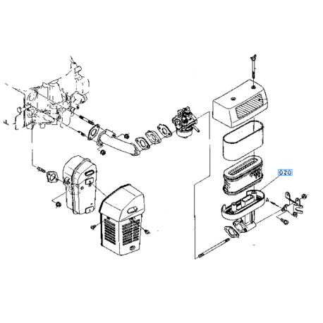 support filtre à air KUBOTA 1219111150 W4019 W4021
