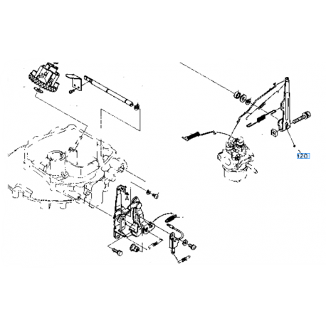 levier de régulateur KUBOTA 1219156020 W4019 W4021