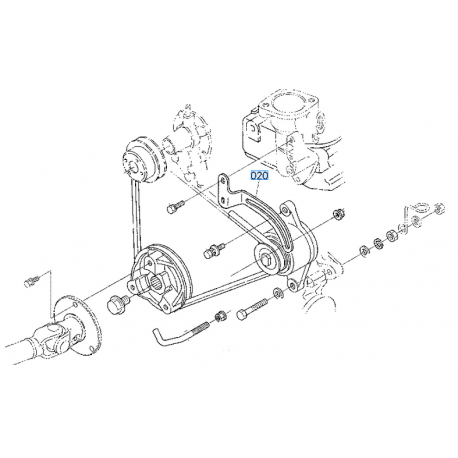 levier tendeur alternateur KUBOTA 1259964420