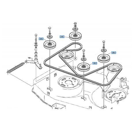 Poulie tendeur K122126544 KUBOTA