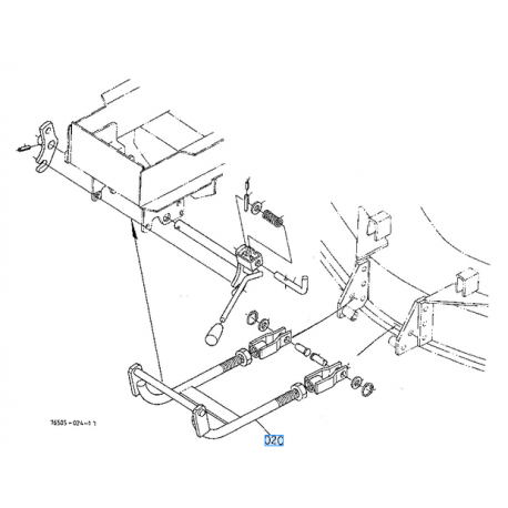 support de relevage plateau avant KUBOTA 7650511300 G1700 G1900