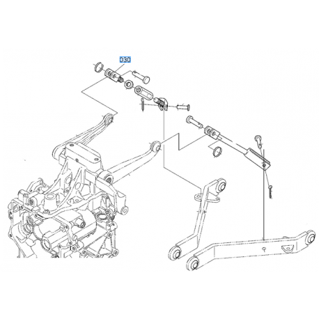 chape supérieure droite relevage 3 points K258138230 KUBOTA 