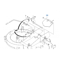 Plaque pivotante conduit d'évacuation K545471122 KUBOTA G23 G26