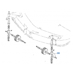 Fourche de roue avant gauche K576142150 de plateau KUBOTA