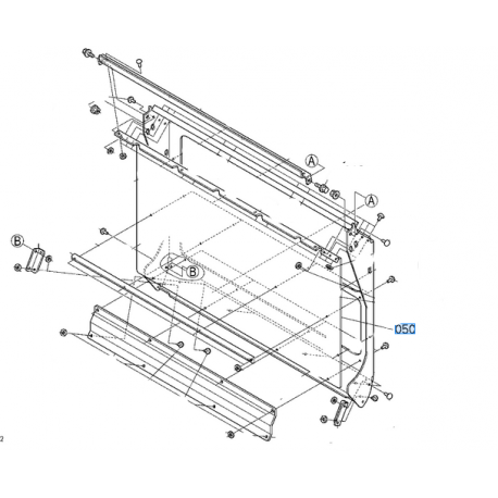 plaque grille arrière GCK500 K607363770 KUBOTA G18 