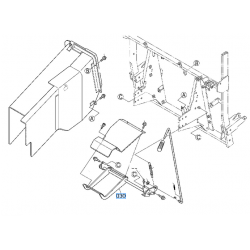 support de plaque inférieure du conduit d'évacuation GCK500 K607363880 KUBOTA G18 G21