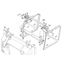 Support de bac K608263520 KUBOTA GC400HZ GC400LZ