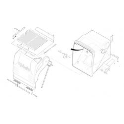 Platine gauche pour grille de bac W21TS07025 KUBOTA GCD900