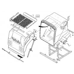 Tôle pour grille de bac W21TS07030 KUBOTA GCD900