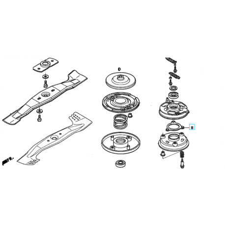 support  de billes 75100VA4010 HRH536 HONDA