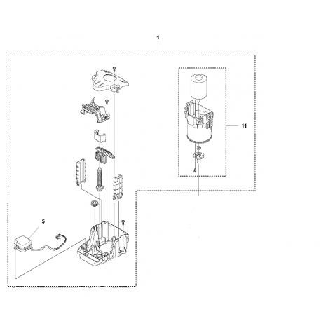 ensemble moteur de coupe et réglage de hauteur 546838901 pour Automower 310E nera - 405X - 410XE nera - 415X