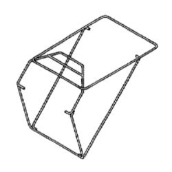 Cadre pour toile de bac de ramassage HRX537 C3 à C7 HONDA
