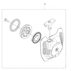 Lanceur complet 597718601 HUSQVARNA 525RX / RXT MARK II