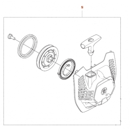 Lanceur complet 597718601 HUSQVARNA 525RX / RXT MARK II