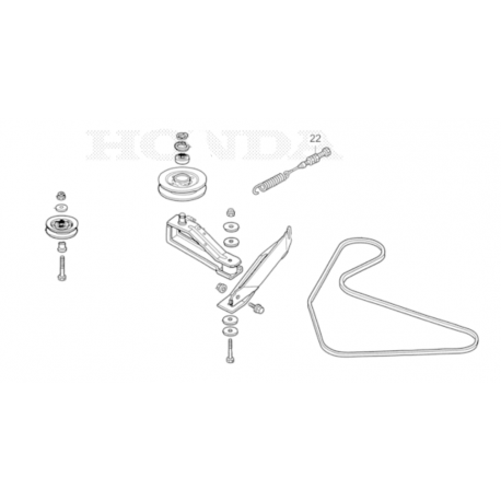 Câble tendeur de courroie de plateau HONDA HF2315 HF2317