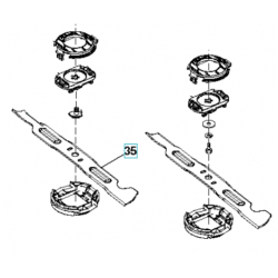 Lame gauche 580983301 Husqvarna TC238 - TC338