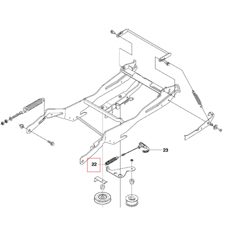 Ressort de tension courroie de coupe Rider Husqvarna 504622401