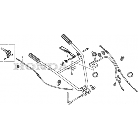 câble d'accélérateur F501 K8 - FJ500 HONDA