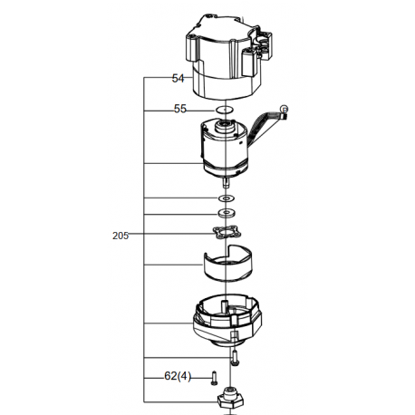 Moteur de coupe robot KRESS KR120E - KR121E - KR122E - KR123E