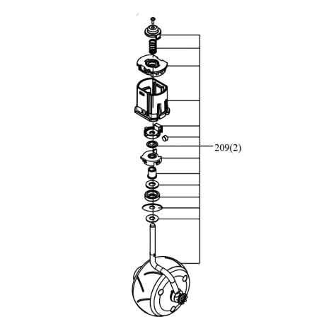 Roue avant 59002466 robot KRESS KR133E - KR136E - KR233E KR236E